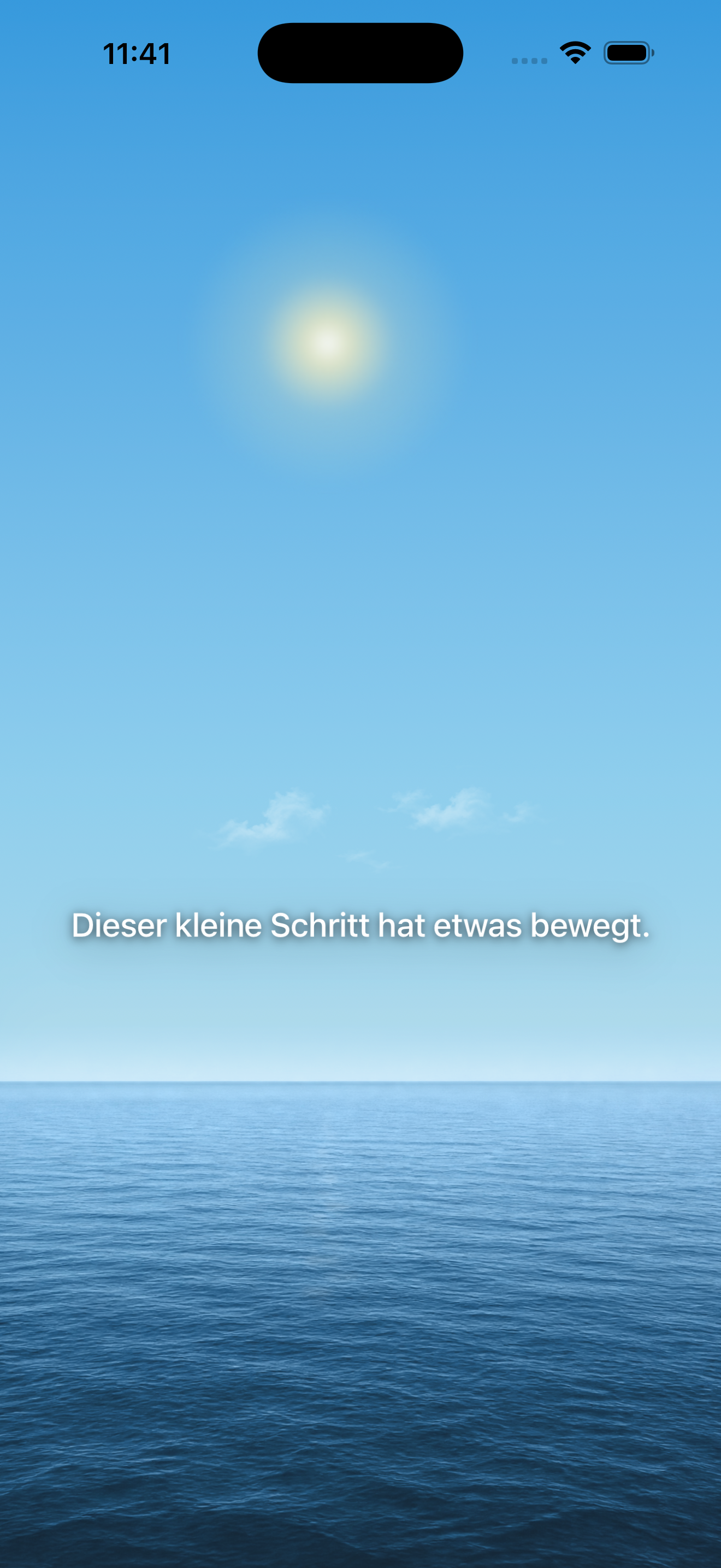 Ruhiger Abschlussmoment nach einem kleinen Schritt in MicroWins